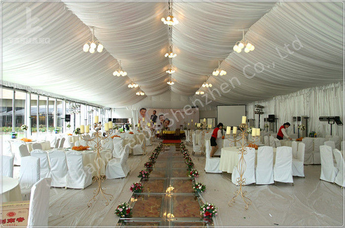 350 Seater Wedding Reception Marquee Banquet Tent Rental With Clear Glass Walls