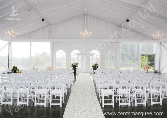 白濁水反発するポリ塩化ビニールの生地カバー アルミニウム フレームの贅沢な結婚式のテント